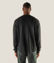 Load image into Gallery viewer, Former - AG Waffle Long Sleeve Shirt in Black