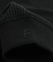 Load image into Gallery viewer, Former - AG Waffle Long Sleeve Shirt in Black