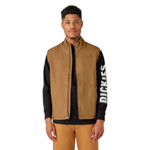 Load image into Gallery viewer, Dickies - Duck Fleece Lined Vest in Rinsed Brown Duck