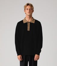 Load image into Gallery viewer, Former - Expansion Knit Polo in Black/Bronze
