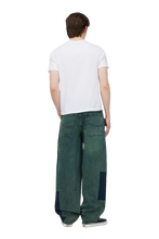 Load image into Gallery viewer, Dime - Baggy Denim Pants in Distressed Green
