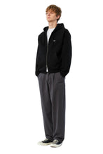 Load image into Gallery viewer, Dime - Cursive Small Logo Zip Hoodie in Black
