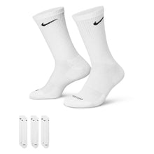 Load image into Gallery viewer, Nike - Everyday Plus Cushioned Training Crew Socks in White/Black (3 Pairs)
